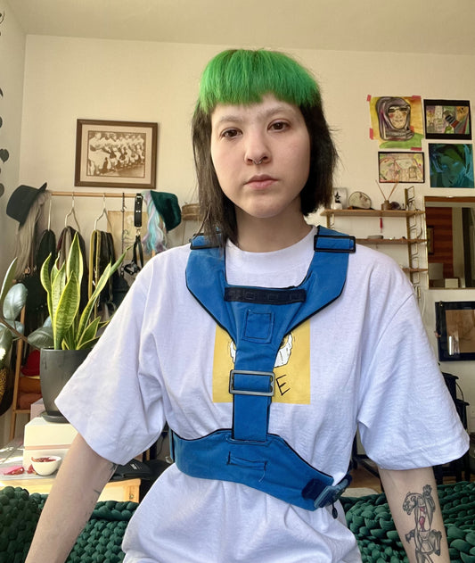 Blue Harness with Black Lining