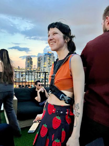 Black Harness with Moss Color Lining