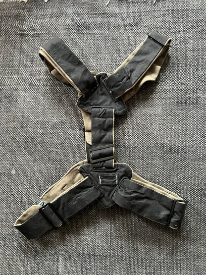 Black Harness with Moss Color Lining