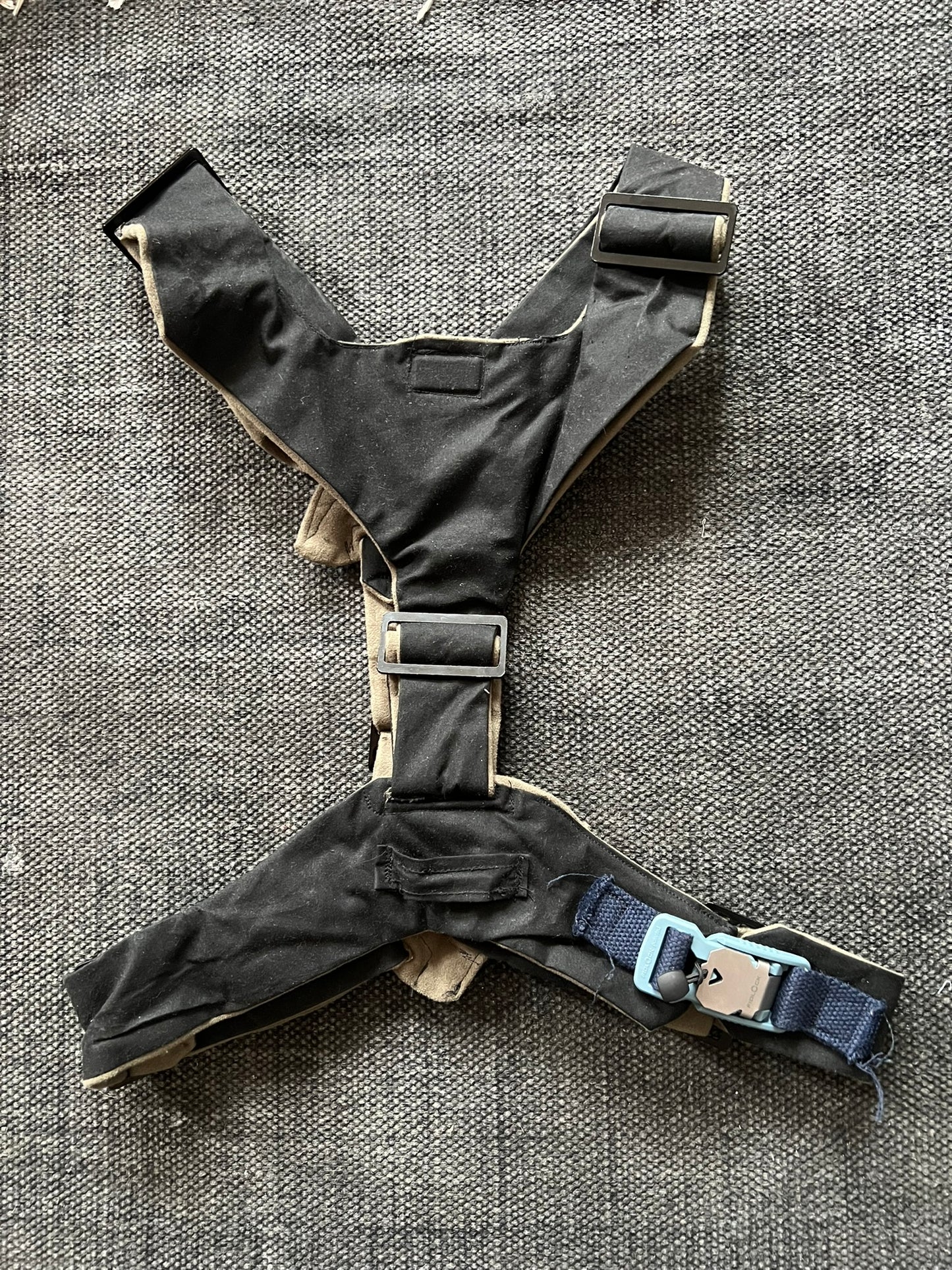 Black Harness with Moss Color Lining