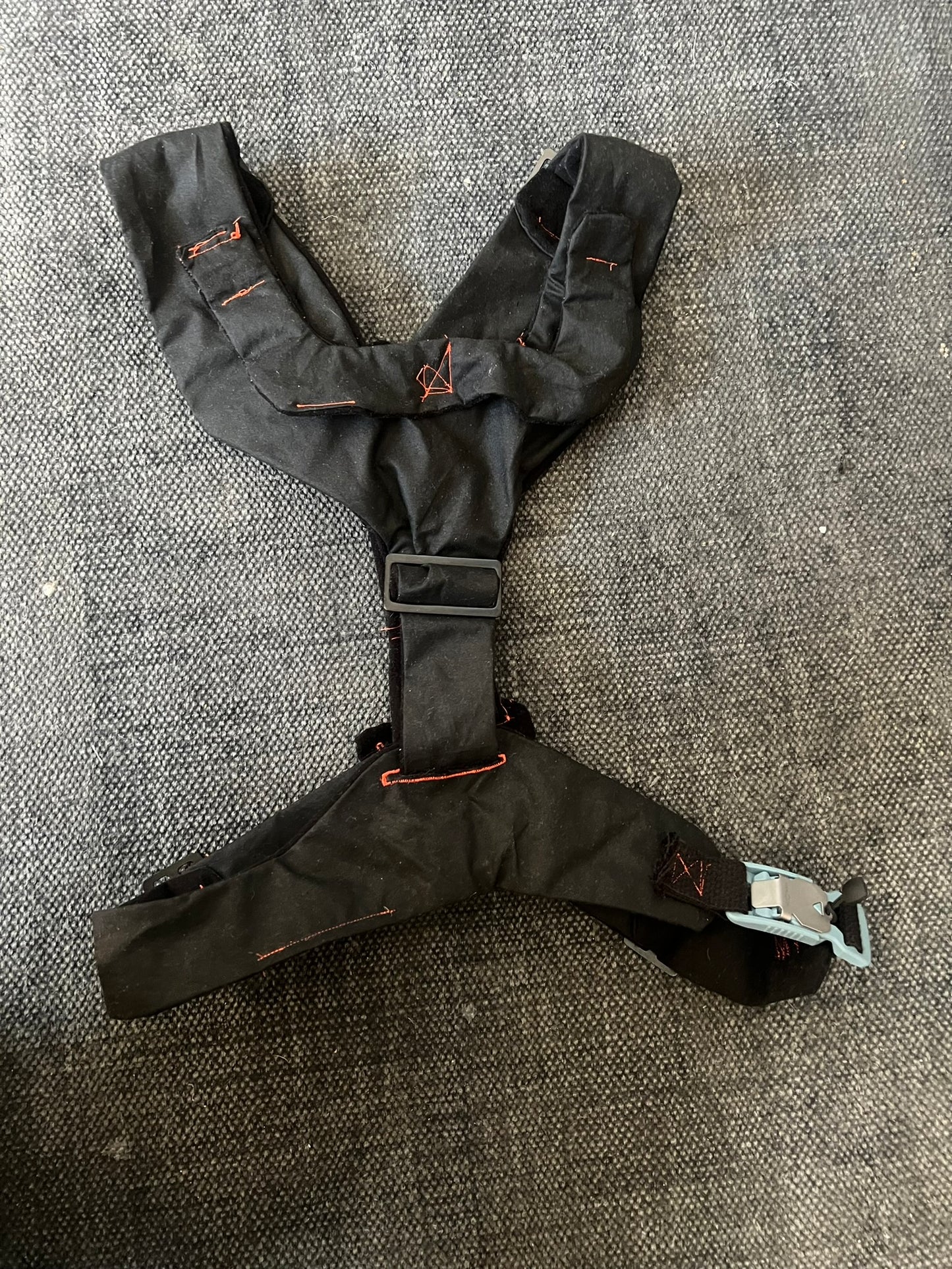 Black Harness with Red Stitching