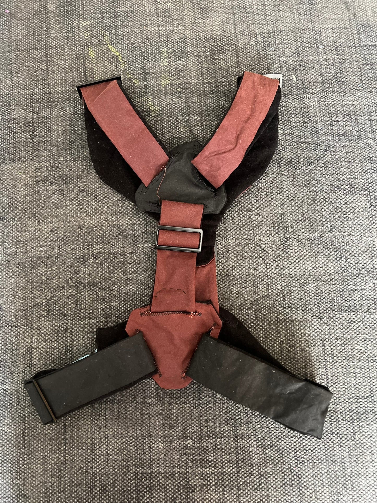 Burgundy with Black Harness
