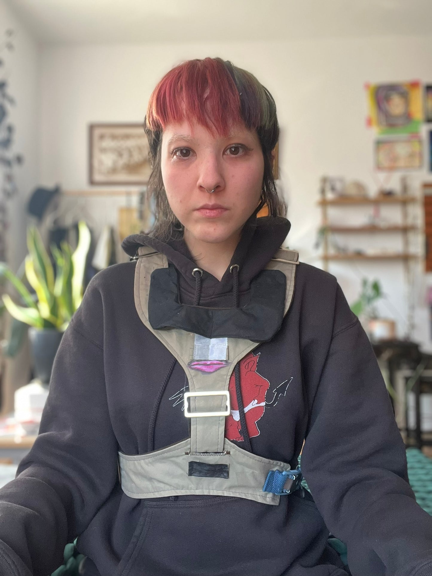 Olive Harness with Hand Painting