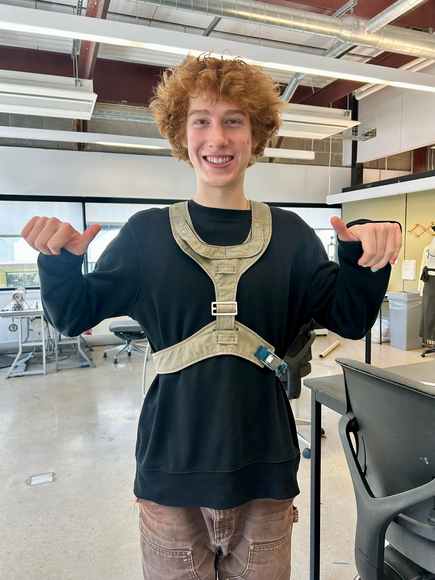 Olive Harness with Hand Painting